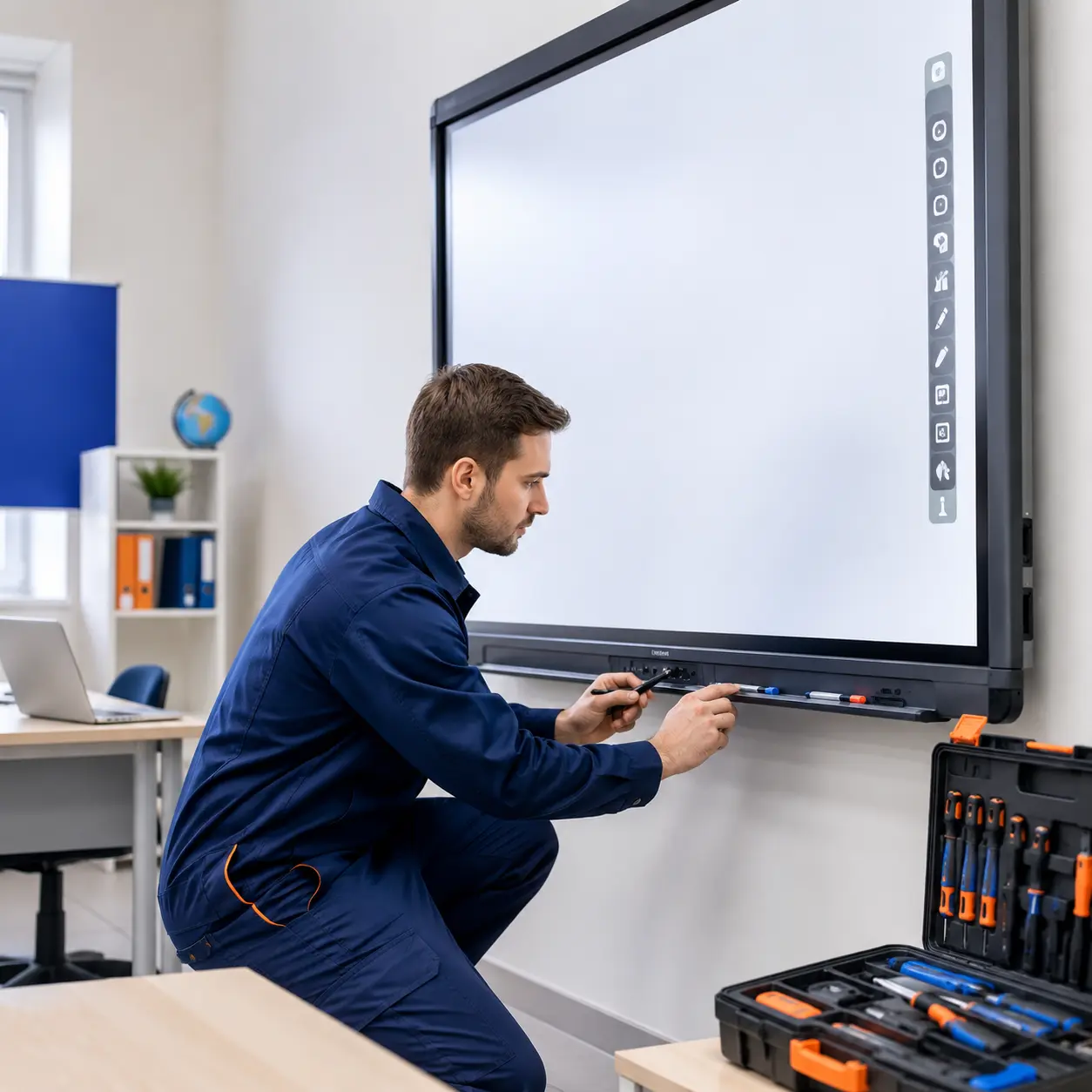 Akıllı tahta teknik servis süreçlerini temsil eden görsel