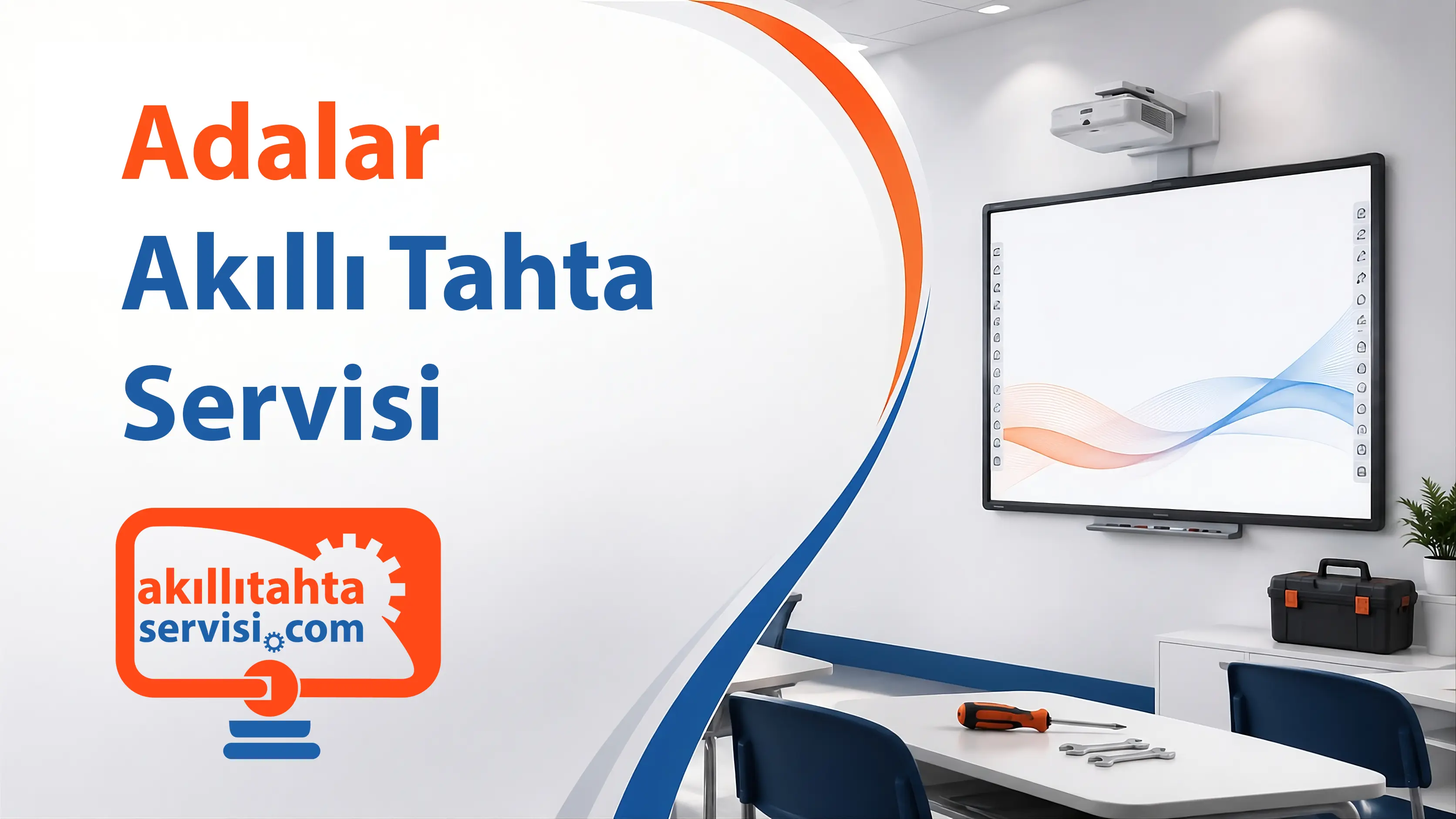 Adalar bölgesinde akıllı tahta servis planlamasını temsil eden görsel