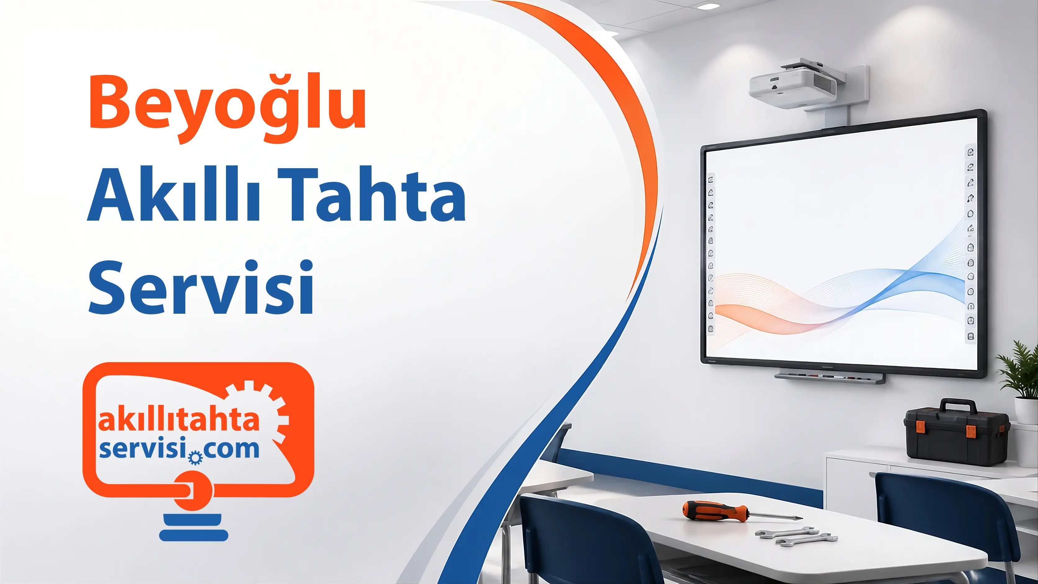 Beyoğlu bölgesinde akıllı tahta servis planlamasını temsil eden görsel