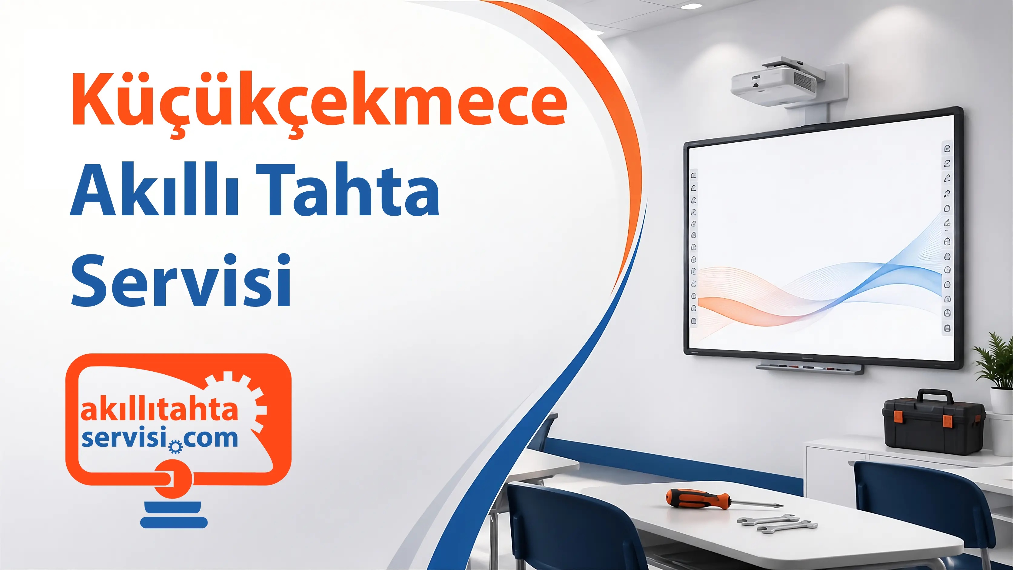 Küçükçekmece bölgesinde akıllı tahta servis planlamasını temsil eden görsel