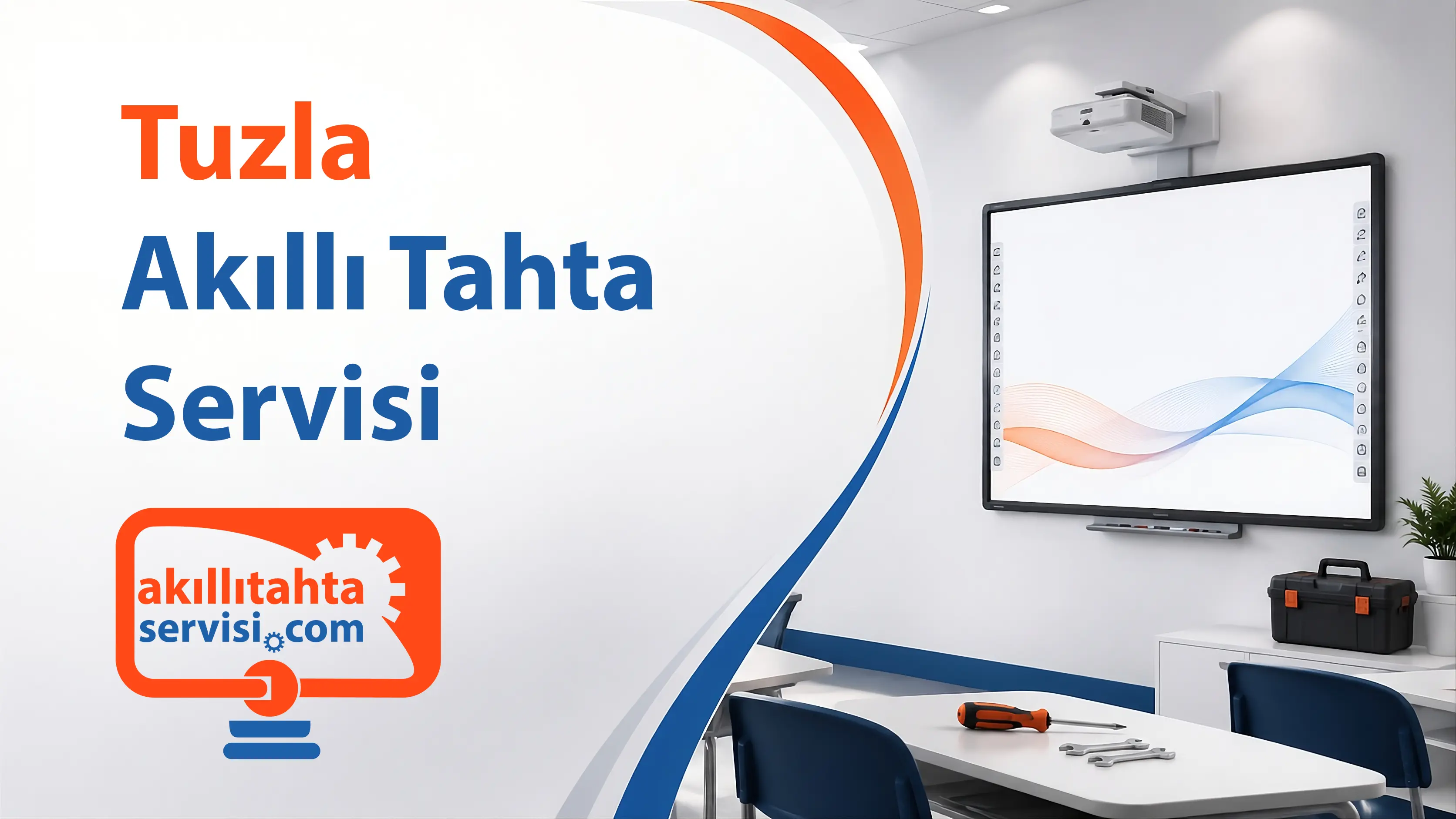 Tuzla bölgesinde akıllı tahta servis planlamasını temsil eden görsel